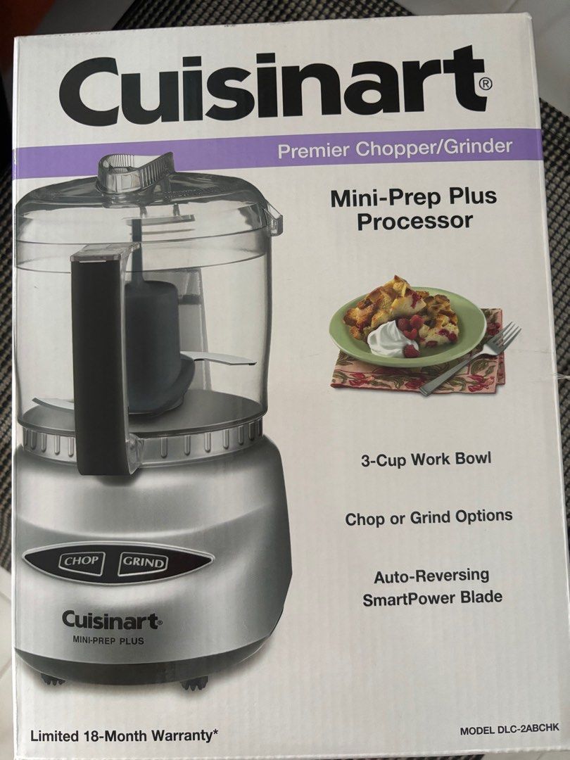 Cuisineart mini prep-plus processor (Category: Juicers, Blenders & Grinders) located in Singapore. Submitted by rattyrat (Listing ID 1349975633, Image 1). Description: Totally brand new and unopened. 3 cup work bowl with strong chopping and grinding power for food prep. Retailing for $180 in stalls or online. Warranty not yet used so if you buy this, the warranty belongs to you as well..