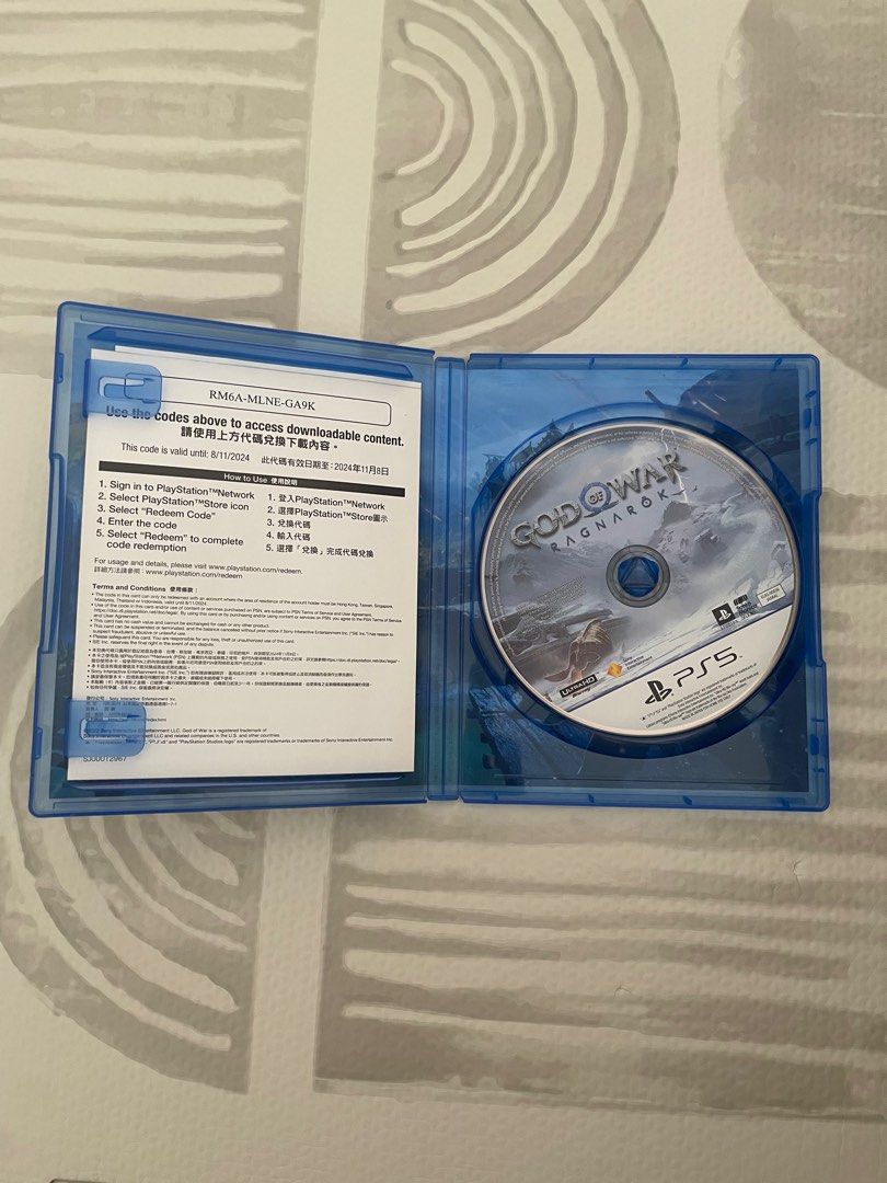 God or War Ragnarok (Category: PlayStation) located in Cavite. Submitted by nering (Listing ID 1349923052, Image 3). Description: For sale: God of War Ragnarok • no scratches • 100% working Rfs: bought a digital copy.
