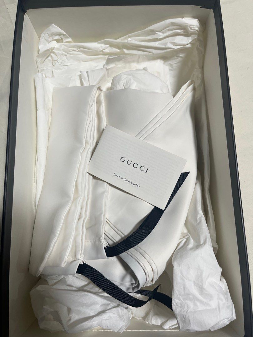 Gucci Sneakers (Category: Sneakers) located in Bulacan. Submitted by shoptodmax (Listing ID 1350023772, Image 2). Description: Stored in Shoe Cabinet Minor flaws (hairline scratches) Complete with box, dustbag and carecards. .