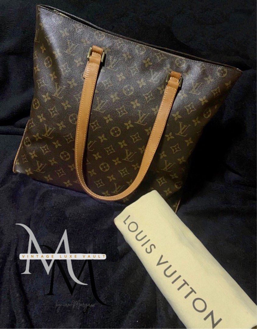 Louis Vuitton Pre-Owned (Category: Luxury Bags & Wallets) located in Manila. Submitted by byiammargaux (Listing ID 1292824559, Image 1). Description: LOUIS VUITTON CABAS MEZZO TOTE BAG AUTHENTIC • Brown •Signature Monogram canvas •Vachetta leather •Two long top handles •Top zip fastening •Main compartment •Internal zip-fastening pocket •Internal patch pocket •Full lining •Gold-tone hardware Condition: Pre-owned, bought from Japan. Good condition 