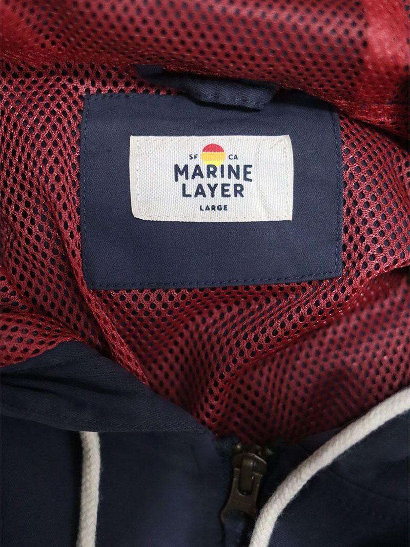 MARINE LAYER Blue Hooded Jacket (Preloved) Large (Category: Coats, Jackets and Outerwear) located in Catarman. Submitted by almostfridayph (Listing ID 1350045036, Image 2). Description: Brand: MARINE LAYER Condition: Very Good Issue: With signs of usage Size: Large Php 680 Dimensions Chest: 24" Length: 28" Kindly manage your expectations. Our items are thrifted but in excellent condition NO RETURN, NO EXCHANGE Actual product color may vary from t