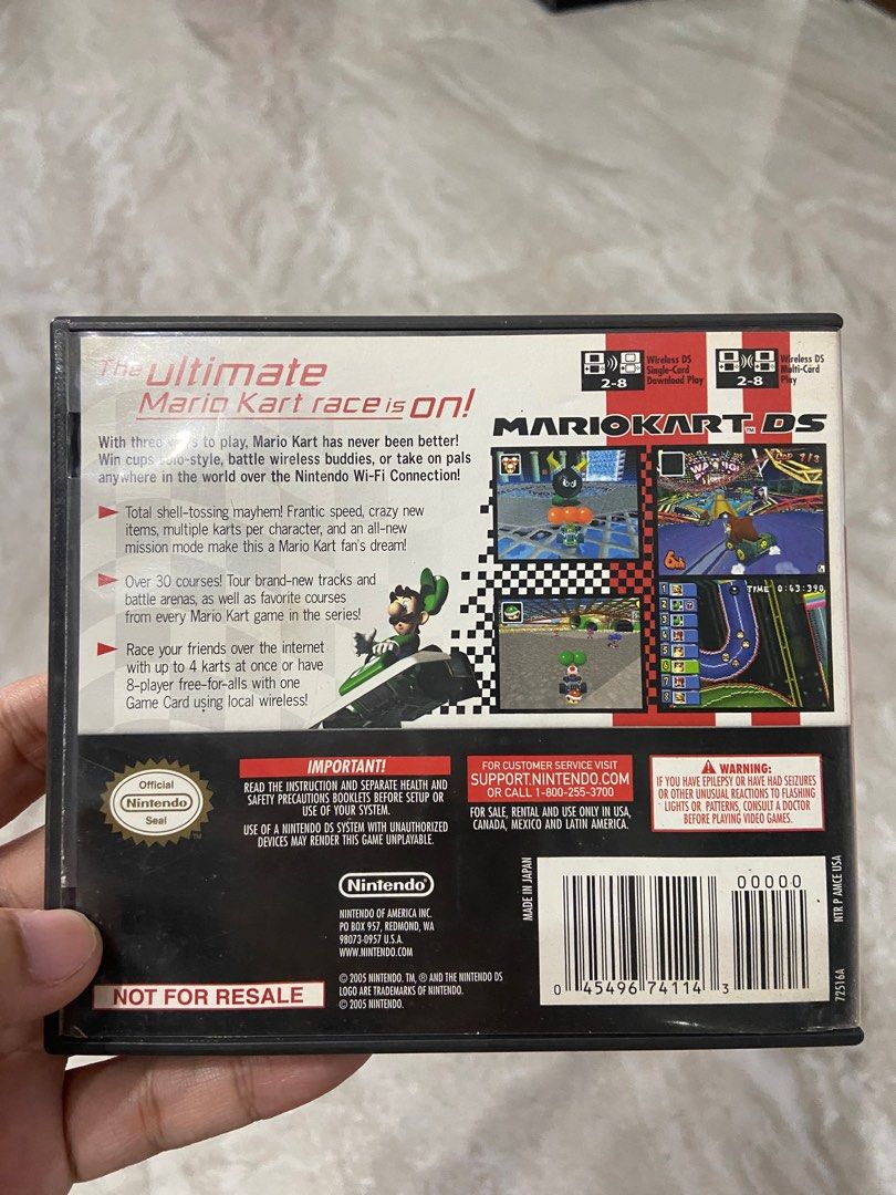 Mario Kart DS Game (Category: Nintendo) located in Calbayog City. Submitted by emaniswell (Listing ID 1349995001, Image 2). Description: Mario Kart DS For Nintendo DS/ Nintendo DSi/ Nintendo 3DS With Box and Manual Working and Authentic MOP: Gcash, LBC MOD: LBC (COD/COP).