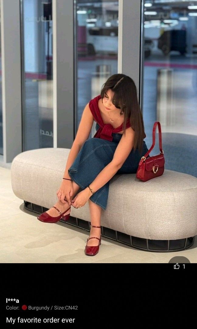 New SHEIN Red burgundy Flats back strap 37 (Category: Flats & Sandals) located in Pasig City. Submitted by camala (Listing ID 1350024461, Image 2). Description: 🌟bought for 800 🌟 New condition, just tried on. RFS wrong size 🌟burgundy/red back strap sandals 🌟Comfy and easy to walk in 👇 product link for reference http://api-shein.shein.com/h5/sharejump/appjump?link=lwBpypQUsjN_8&localcountry=PH&url_from=GM71044827661.