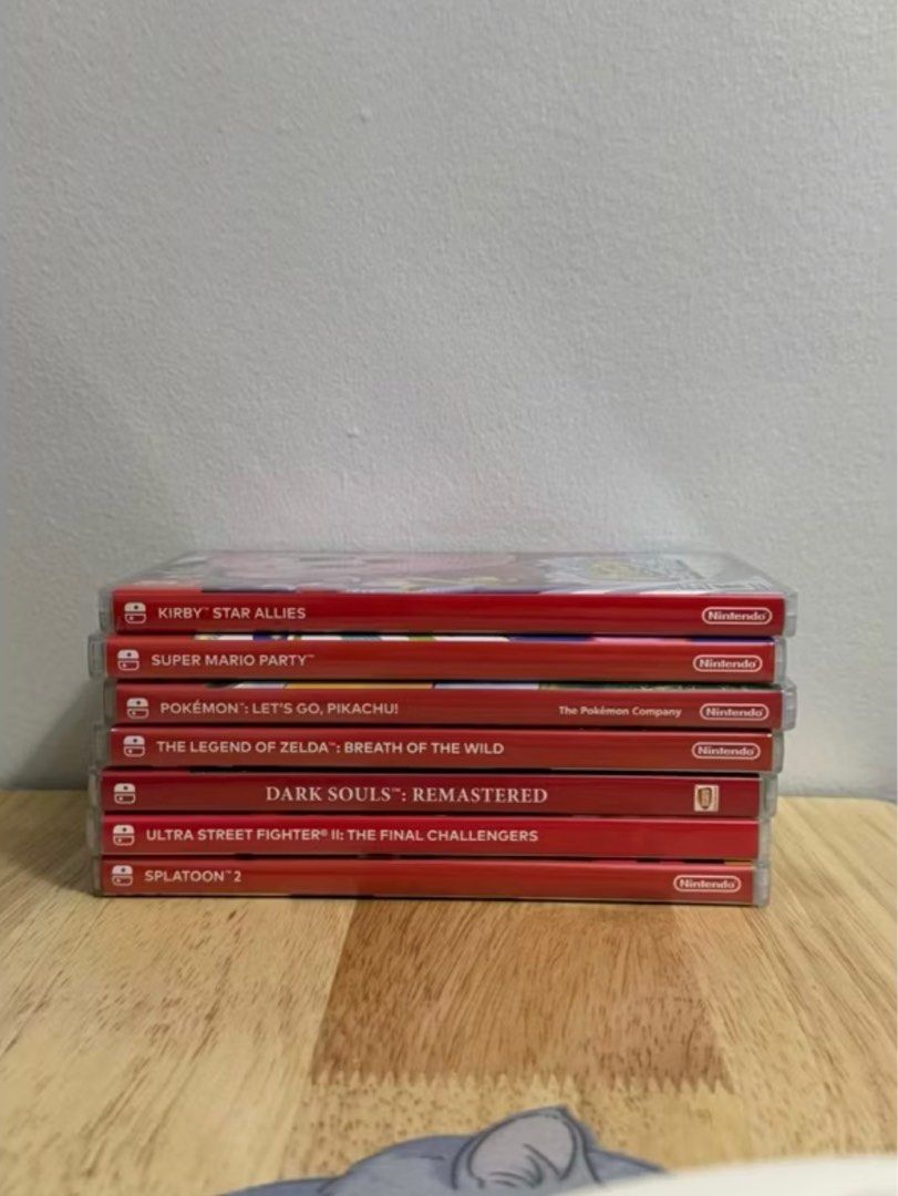 Pre-loved nintendo switch games (Category: Nintendo) located in Manila. Submitted by weive (Listing ID 1349924354, Image 1). Description: feel free to ask a question for further inquiries! all games are original and working. Switch games for sale Letsgo pikachu -1750 (SOLD) Kirby star allies - 1750 (SOLD) Zelda botw - 1700 (SOLD) Splatoon 2 - 1200 Dark souls - 1500 (SOLD) Ultra street fighter - 900 Super mario party - 1800 (SOLD).