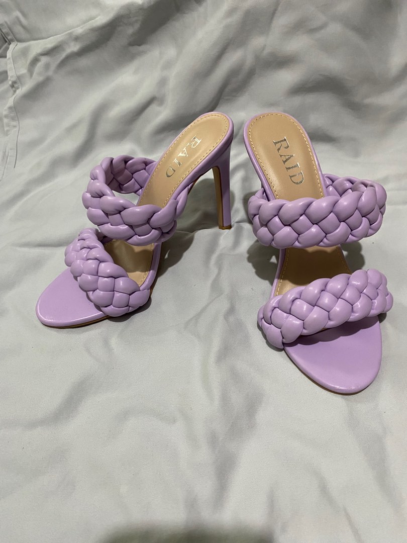 Purple Woven Flat Sandals
