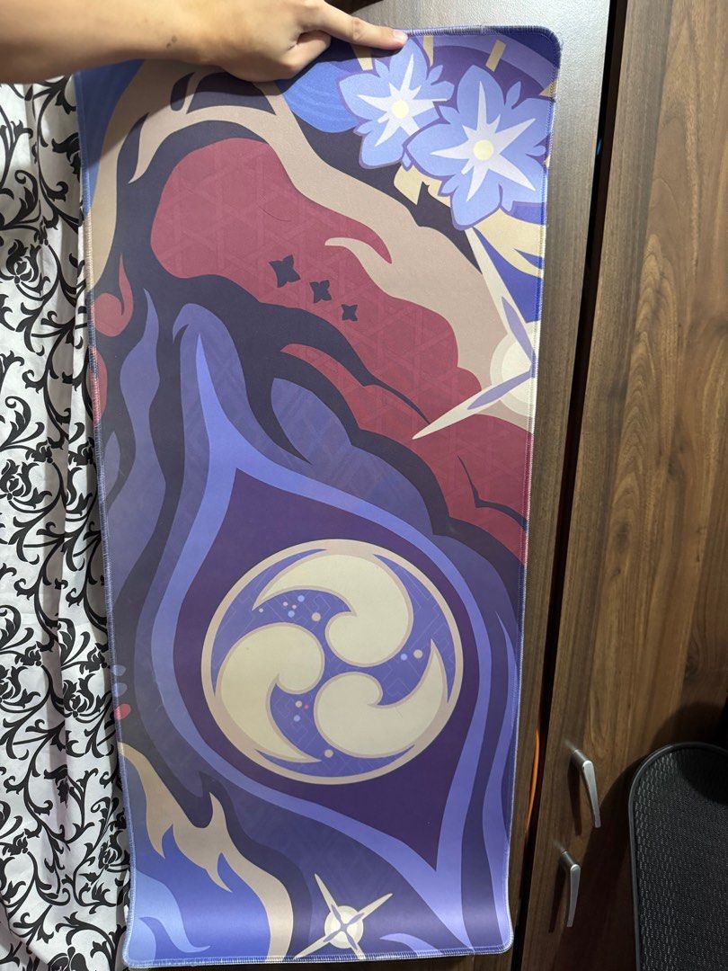 RAIDEN SHOGUN GENSHIN IMPACT MOUSEPAD (90x40cm) (Category: Mouse & Mousepads) located in Manila. Submitted by banbanji (Listing ID 1350053699, Image 1). Description: Slight discoloration on wrist area mop: gcash/bpi/cash mod: lalamove/grab/meetup (meetups: san lazaro) .