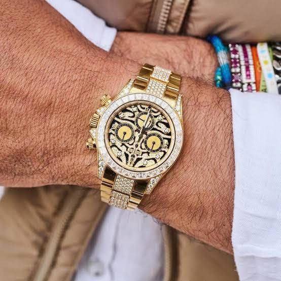Rolex Daytona (Category: Luxury Watches) located in Las Pinas. Submitted by calmphoenix.234114 (Listing ID 1350011502, Image 2). Description: ROLEX DAYTONA 40MM RARE EYE OF THE TIGER REFERENCE 116508 CUSTOM TO 116588TRB BAGUETTE CUT DIAMOND BEZEL 18K SOLID YELLOW GOLD CALIBER 4130 AUTOMATIC MOVEMENT SAPPHIRE CRYSTAL GLASS YEAR 2019 BOX & CARD CONDITION 9.8/10 INCLUSIONS: ROLEX BOX .