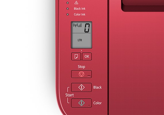 Used Canon Pixma E3370 Wireless All-In-One Inkjet Printer Red ( INK ...