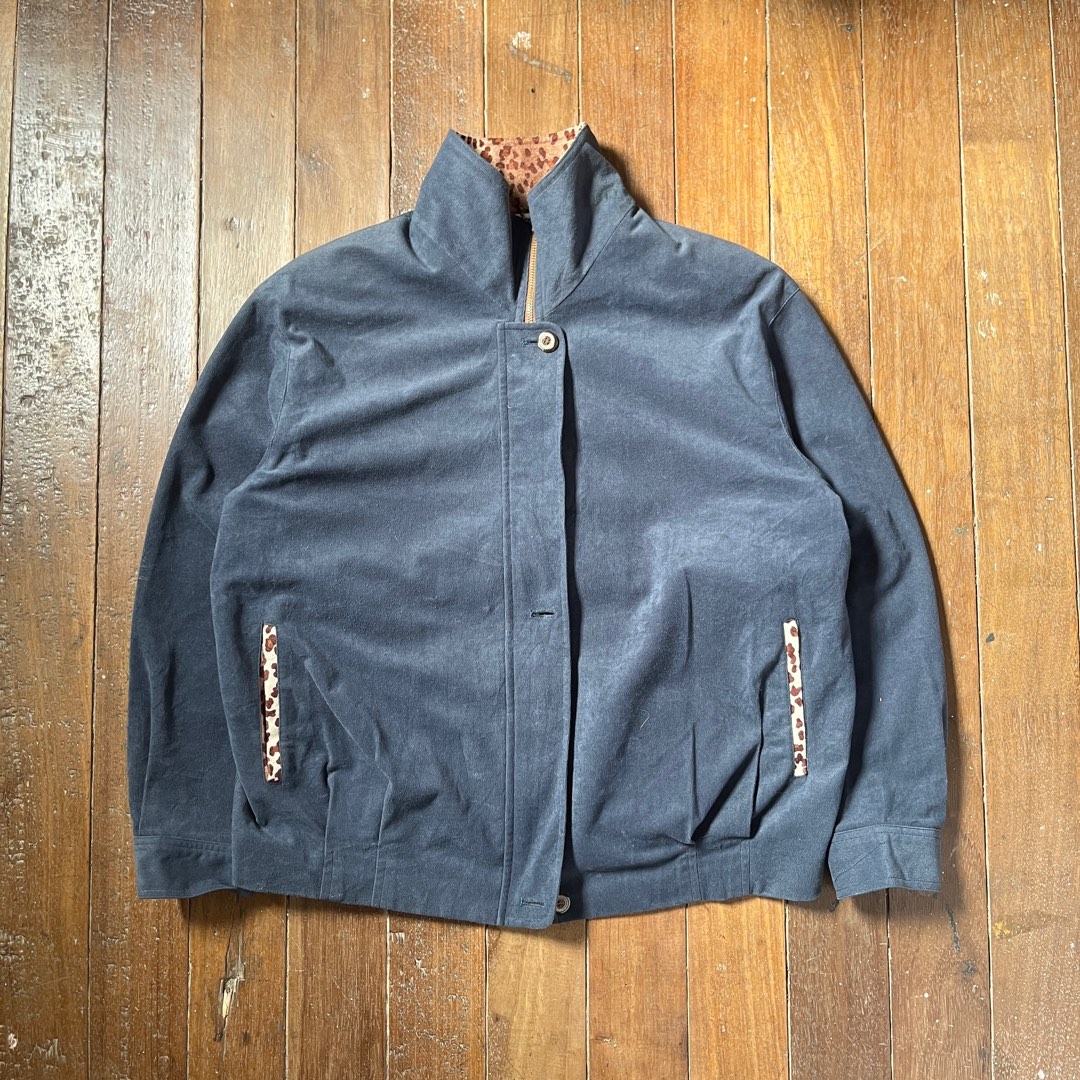 Vintage 1990's Leather Madame Fullzip Navy Blue Work Jacket, Women's ...