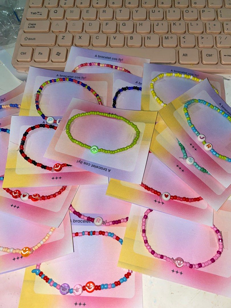 Beaded bracelets FS (Category: Bracelets) located in Manila. Submitted by cheskaaa111 (Listing ID 1350179612, Image 3). Description: friendship bracelets Couple bracelets 50 if 2 bibilhin CAN ASK FOR CUSTOM MADE WITH NAME.