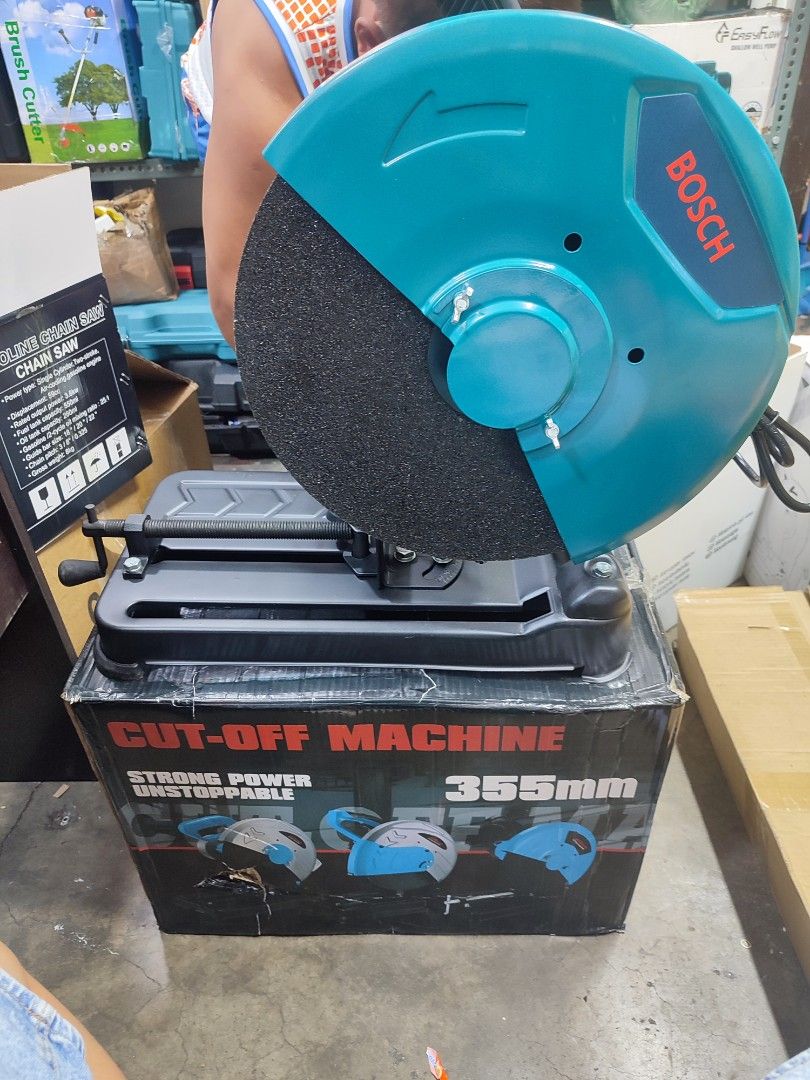 Branded BOSCH Cut off Machine 355MM 2500W (Category: Construction Tools & Equipment) located in Manila. Submitted by nadlor30 (Listing ID 1350182944, Image 1). Description: ‼️DIRECT WAREHOUSE‼️✓Complete Accessories✓Heavy Duty / Durable✓High Quality Brand New✓FREE Service Warranty(Power Tools & Machine Only)✓We Issued Receipt for your Guaranteed•••✓Fair & Affordable Price✓We Accept BULK Orders to Avail Discounts(Wholesale Price Min of 5PCS).