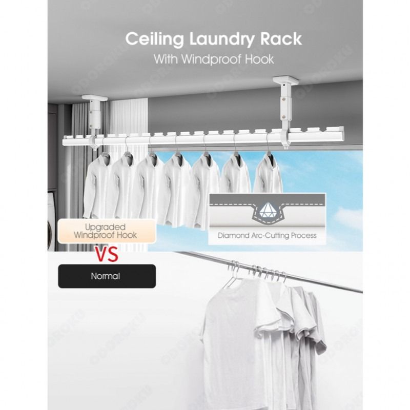 Ceiling Wall Mounted Laundry Rack65073576047489113