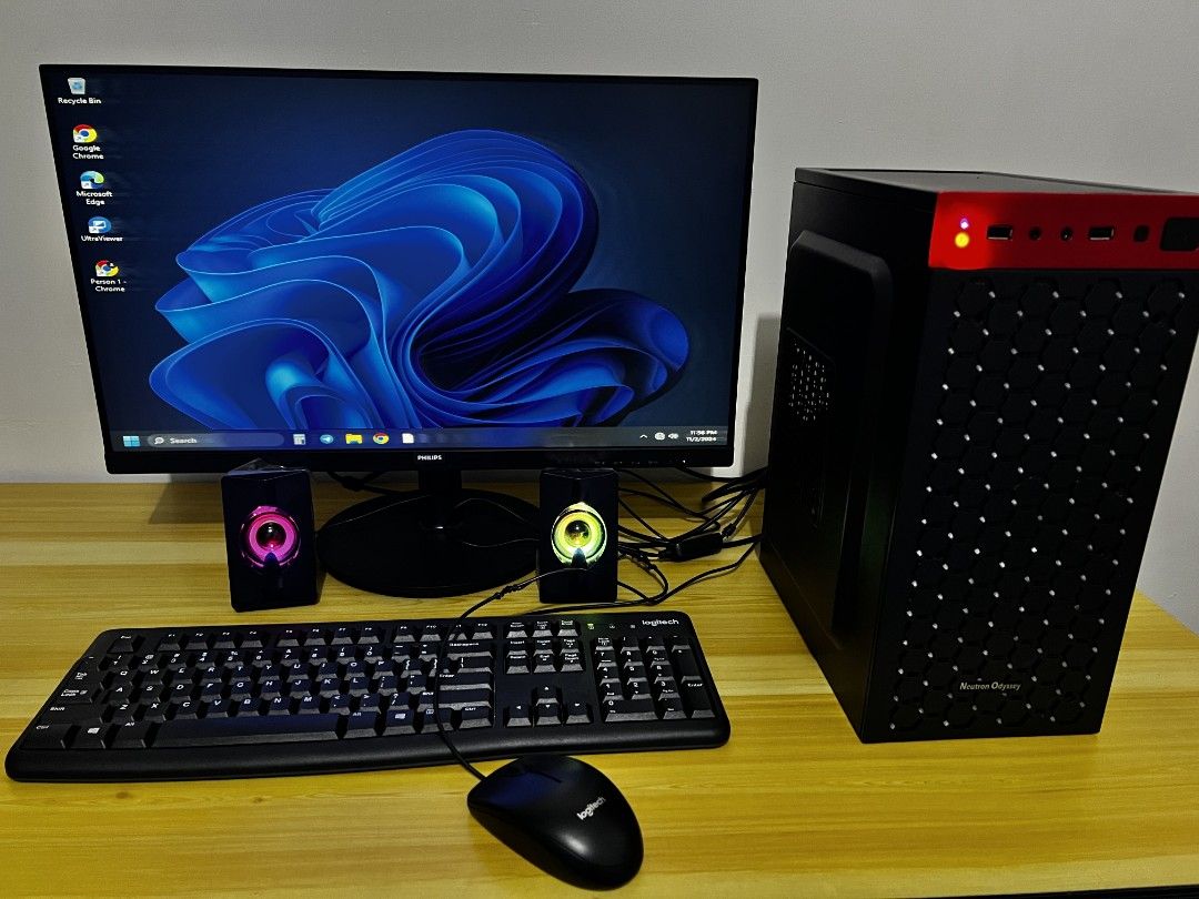 Computer Set w/ table and chair (Corei5 4thgen) (Category: Desktops) located in Manila. Submitted by zdb1applie76072 (Listing ID 1350132379, Image 1). Description: Computer Set (Desktop) w/ 24" monitor w/ mini speaker w/ keyboard and mouse w/ mouse pad w/ table Only for Php 10,500.00 Free delivery around San Pedro, Laguna Slightly used(As in 6months only) Specifications: ✅Processor AMD Ryzen 5 4600G with Radeon Graphics ✅Number of cores: 5 ✅Insta