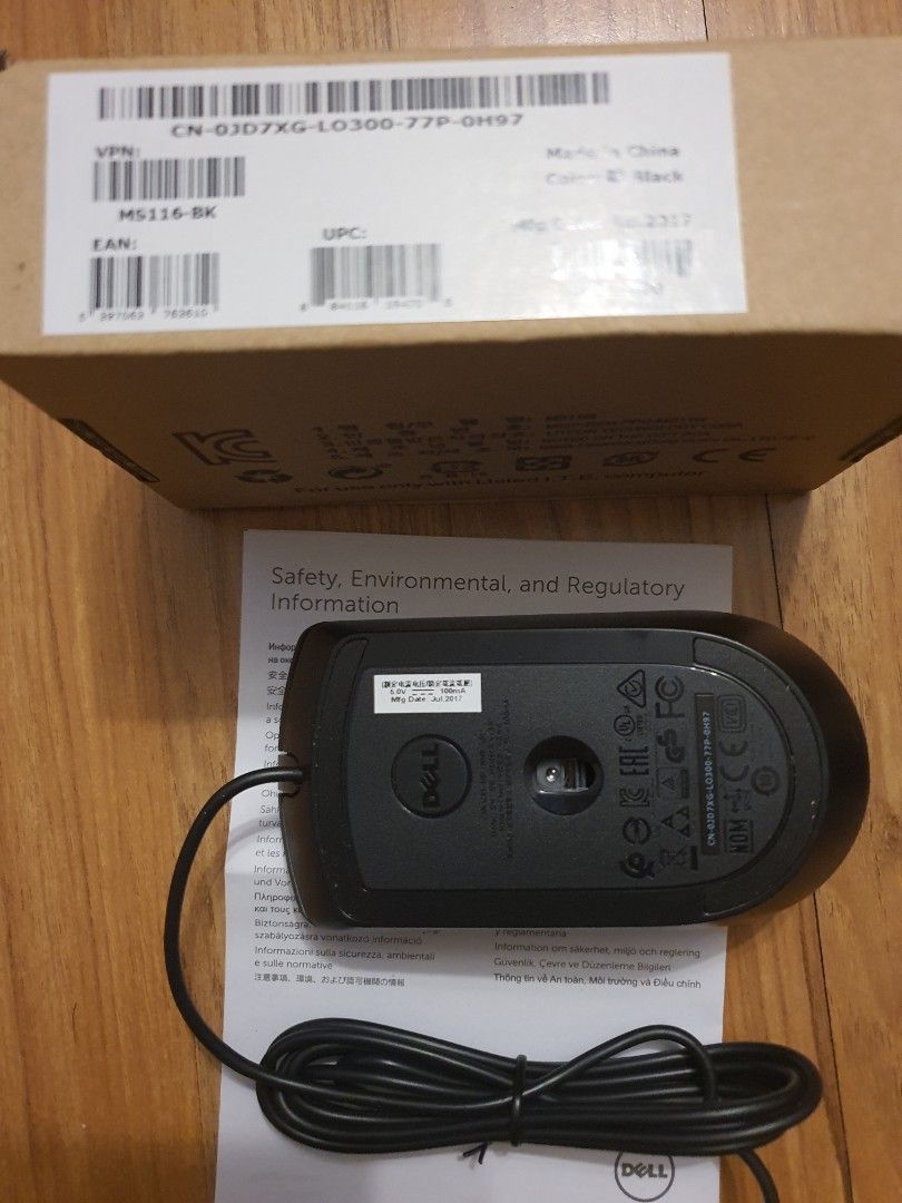 DELL mouse (Category: Mouse & Mousepads) located in Caloocan City. Submitted by chersantan (Listing ID 1350195029, Image 1). Description: Brand new Original Dell black 290 each 2 pcs available gcash payment plus sf/df.