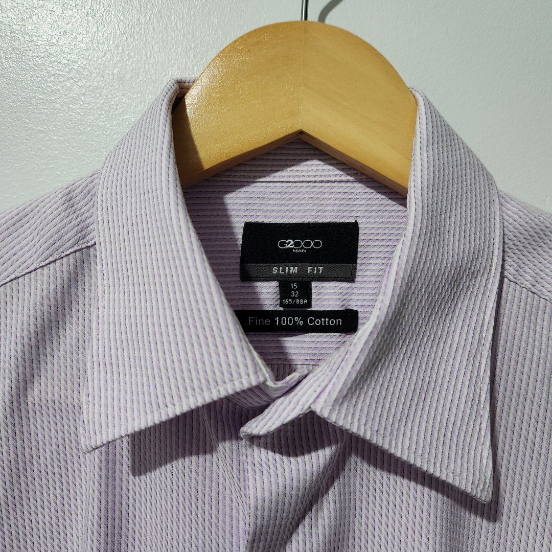 G2000 Slim Fit Striped Shirt (Category: Formal Shirts) located in Caloocan City. Submitted by jed_ds (Listing ID 1350156460, Image 2). Description: G2000 Hong Kong slim fit 100% cotton longsleeves Size: 15 / 32 (like uniqlo small slim fit) Measurements (in inches): Shoulders - 16.5 Sleeves - 23 Chest - 18.5 Length - 28.5.
