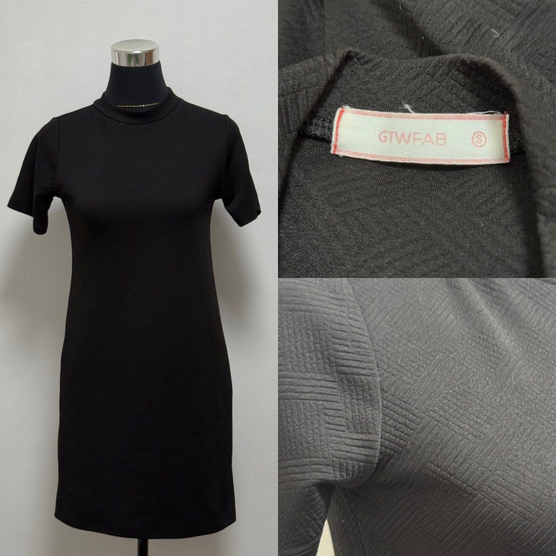 GTW Basic Straight Mock Neck Short Sleeve Dress Black (Category: Dresses) located in Pasig City. Submitted by bea.rg (Listing ID 1350174829, Image 1). Description: Stretchable black dress perfect for casual days! 💖 Flaws: None Size on tag: S Fits: XS-S RFS: Moving out! ❕Payment prior to shipping policy 📌Shipping from Ortigas, Pasig City 📌Colour may vary due to lighting.