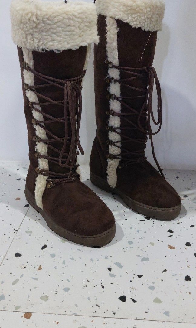 Heavy Duty Laced-Up Winter Boots (Category: Boots) located in Rizal. Submitted by eazy08 (Listing ID 1350161661, Image 1). Description: Heavy Duty Laced-Up Winter Boots Size 8US Women's/ 7US Men's *Very Comfortable *Stitched *In Prestine Condition Qc Area.