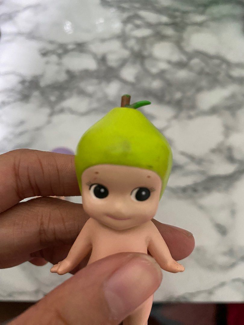 SONNY ANGEL PEAR (Category: Designer & Blind Box Toys) located in Manila. Submitted by cleobylala (Listing ID 1350206852, Image 3). Description: Pear - ₱150 — may dumi sa head and butt kindly see pics ! mod: lalamove/jnt direct mop: gcash/maya loc: north caloocan take note ! — these bebis are NOT dupe. they're og..