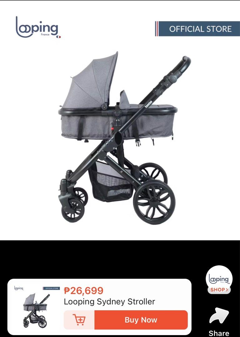 Looping Sydney Stroller with Car Seat (Category: Strollers) located in San Pedro. Submitted by twityyyy (Listing ID 1350132585, Image 1). Description: Selling our barely used stroller! We have two, so we’re letting go of this one. It’s back in the box, so I haven’t taken new photos, but I can send them upon request. Can be used for newborns up to toddlers, can carry children up to 20kgs. Reversible cot can be used in a lay-flat newborn position a