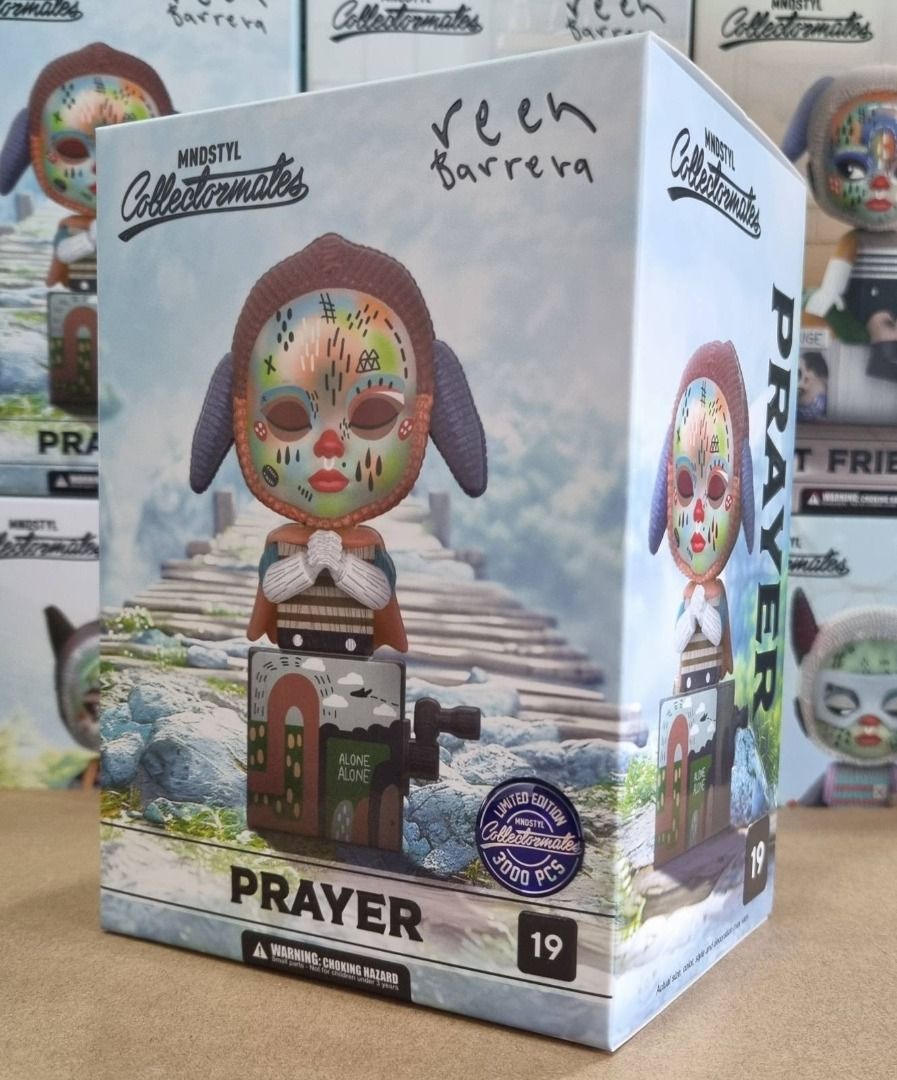 Mindstyle Collectormates Reen Barrera Prayer LE3000 (Category: Designer & Blind Box Toys) located in Quezon City. Submitted by vinylplus_3 (Listing ID 1350085297, Image 2). Description: MNDSTYL Collectormates Reen Barrera Prayer Limited Edition 3000 pcs. Condition is New. New: A brand-new, unused, unopened, undamaged item in its original packaging (where packaging is applicable). Packaging should be the same as what is found in a retail store, un