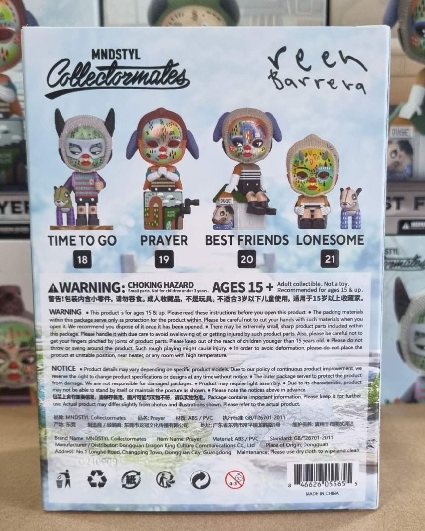 Mindstyle Collectormates Reen Barrera Prayer LE3000 (Category: Designer & Blind Box Toys) located in Quezon City. Submitted by vinylplus_3 (Listing ID 1350085297, Image 3). Description: MNDSTYL Collectormates Reen Barrera Prayer Limited Edition 3000 pcs. Condition is New. New: A brand-new, unused, unopened, undamaged item in its original packaging (where packaging is applicable). Packaging should be the same as what is found in a retail store, un