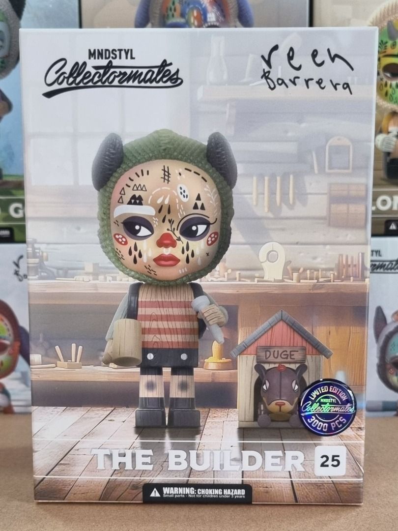 Mindstyle Collectormates Reen Barrera The Builder LE3000 (Category: Designer & Blind Box Toys) located in Quezon City. Submitted by vinylplus_3 (Listing ID 1350089258, Image 1). Description: MNDSTYL Collectormates Reen Barrera The Builder Limited Edition 3000 pcs. Condition is New. New: A brand-new, unused, unopened, undamaged item in its original packaging (where packaging is applicable). Packaging should be the same as what is found in a retail