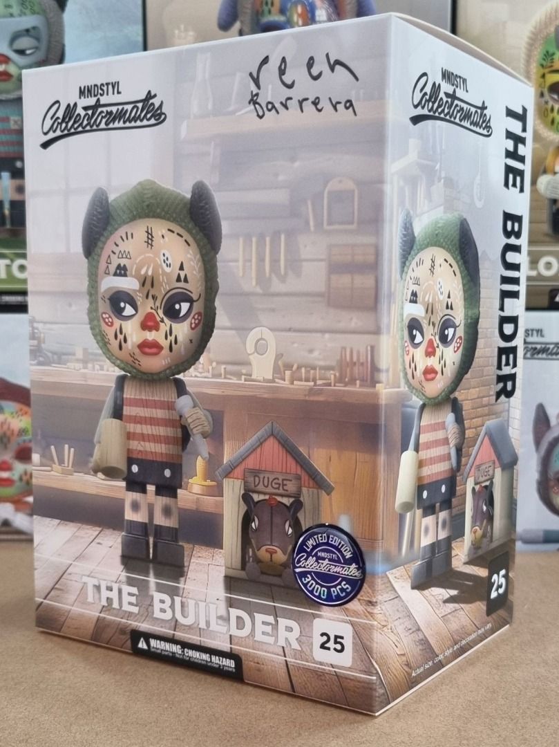 Mindstyle Collectormates Reen Barrera The Builder LE3000 (Category: Designer & Blind Box Toys) located in Quezon City. Submitted by vinylplus_3 (Listing ID 1350089258, Image 2). Description: MNDSTYL Collectormates Reen Barrera The Builder Limited Edition 3000 pcs. Condition is New. New: A brand-new, unused, unopened, undamaged item in its original packaging (where packaging is applicable). Packaging should be the same as what is found in a retail