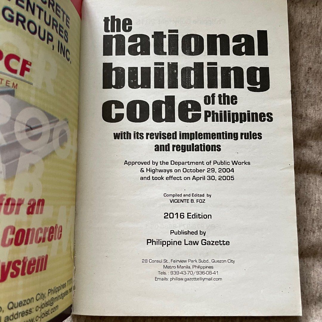 National Building Code Codal 2018 (Category: Textbooks) located in Mandaluyong City. Submitted by akihabara48 (Listing ID 1350092740, Image 2). Description: .