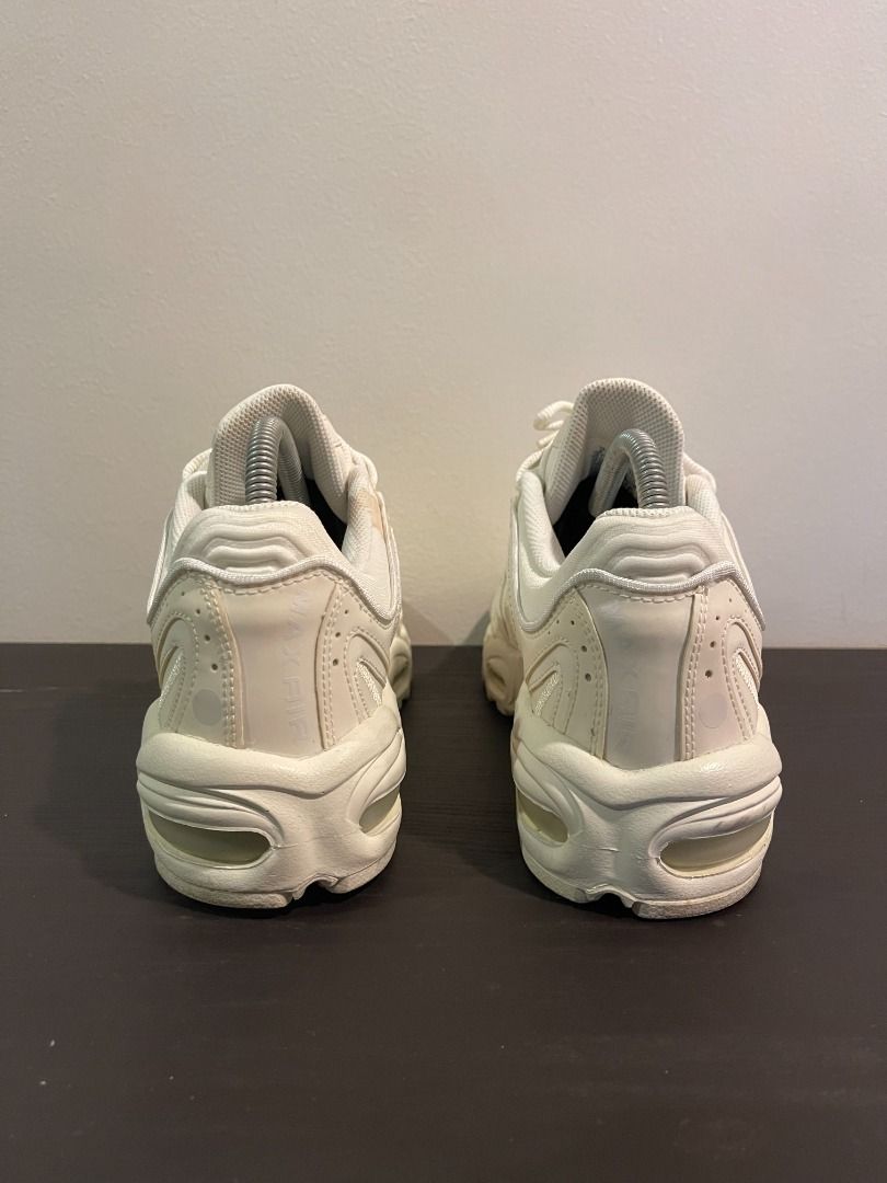 Nike Air Max Tailwind IV (Category: Sneakers) located in Manila. Submitted by notvinch (Listing ID 1350151585, Image 3). Description: Nike Air Max Tailwind IV (SPECIAL EDITION) YOU WILL NOT FIND A BETTER DEAL ANYWHERE ELSE. Color: Beige & White Material: Reflective upper Brand: Nike Condition: Beige Issues: None. Minor stain on the left shoe. Can easily be cleaned with stain remover or detergent. Other details: Used only a few times. Now in stora