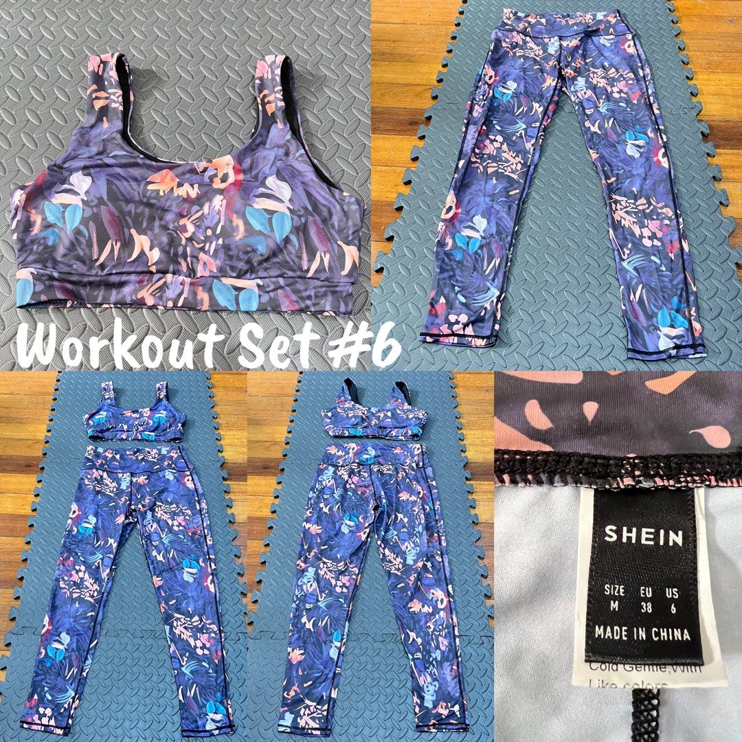 Preloved Shein Workout Set (Medium) (Category: Activewear) located in Pasig City. Submitted by annaagra (Listing ID 1350123934, Image 3). Description: -Set sold separately ₱400 per set -size Medium -with removable padding -used once or twice for youtube workout video -for more photos, pm me -location: Pasig -buyer will shoulder delivery fee Set 2, 4 and 6 ₱400 each set, TAKE ALL FOR ₱1100 Workout set#2 Workout set#4 Workout set#6 Photos of sold W
