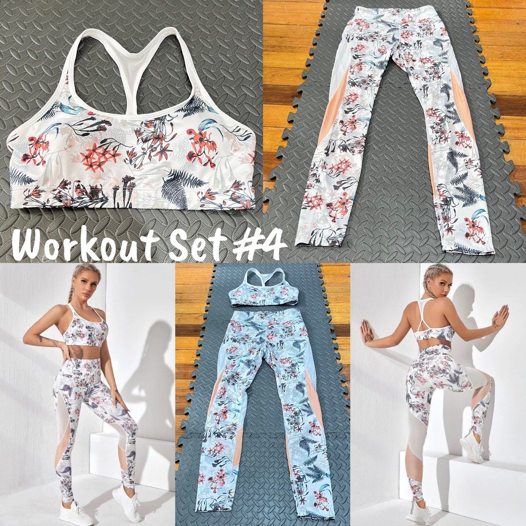Preloved Shein Workout Set (Medium) (Category: Activewear) located in Pasig City. Submitted by annaagra (Listing ID 1350123934, Image 2). Description: -Set sold separately ₱400 per set -size Medium -with removable padding -used once or twice for youtube workout video -for more photos, pm me -location: Pasig -buyer will shoulder delivery fee Set 2, 4 and 6 ₱400 each set, TAKE ALL FOR ₱1100 Workout set#2 Workout set#4 Workout set#6 Photos of sold W