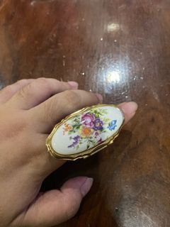 Vintage Mirror Ring/Lipstick Holder