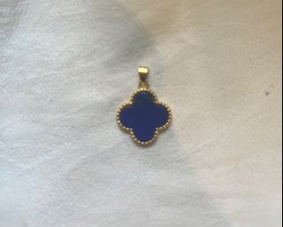 天然 四葉草 青金石 吊咀 吊墜 金色銀鑲 natural stone four leaves pendant64242491762177110