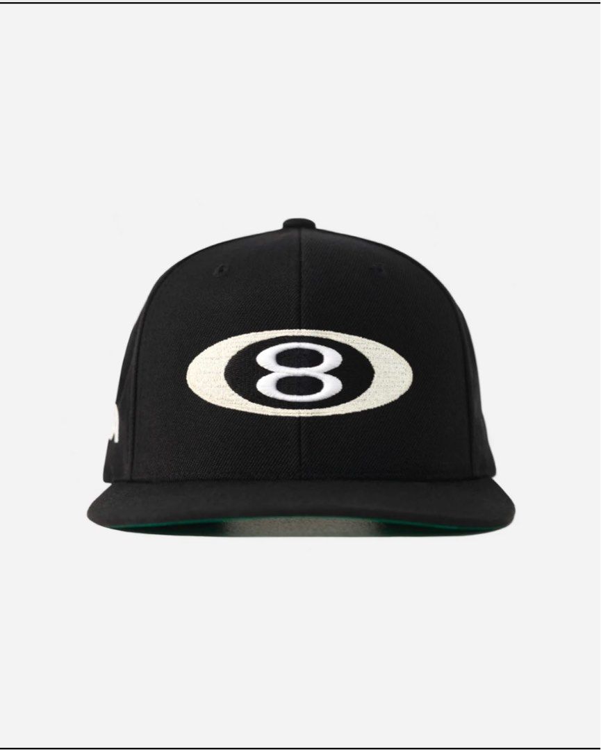 憧れ 全新oMA Design 他的時尚 8號球帽子黑色, hat ball 8 Studios 帽子