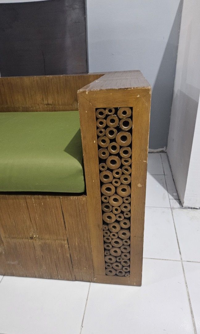 Bamboo chair and table (Category: Sofas) located in Paranaque City. Submitted by gffeliciano (Listing ID 1345164161, Image 2). Description: Madebof bamboo for a pair of chair and center table.