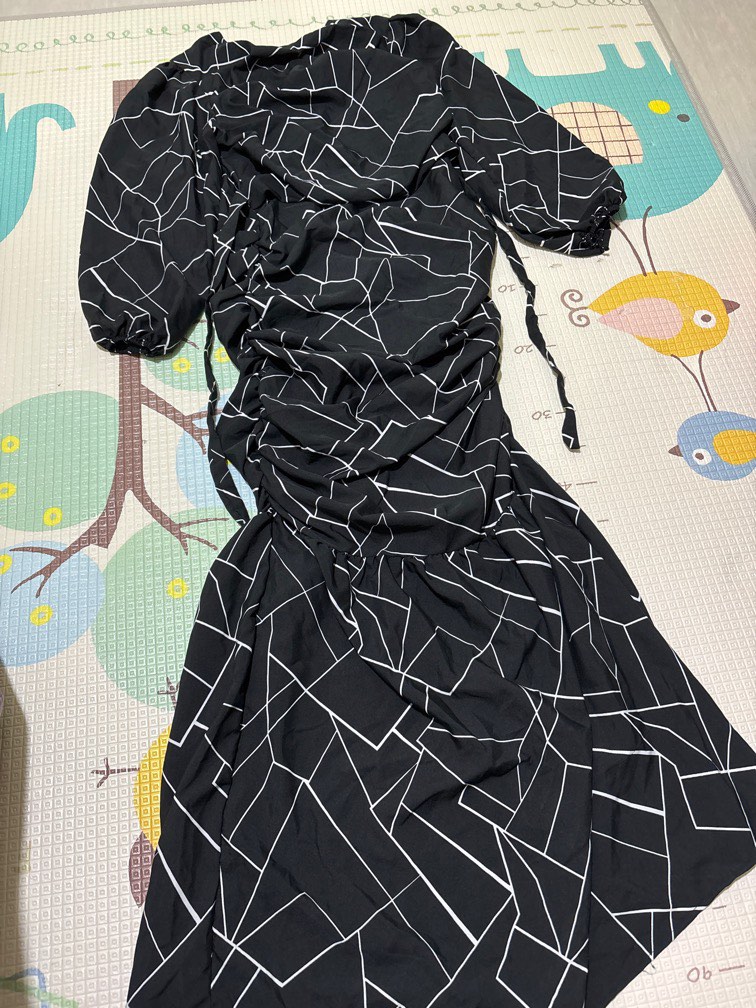 Blk Ruched Dress