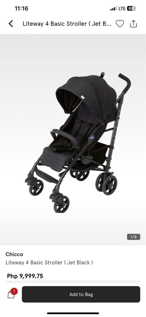 Chicco Liteway Stroller Jet Black | VGUC (Category: Strollers) located in Manila. Submitted by realprelovedbylmhr (Listing ID 1345200825, Image 1). Description: Chicco liteway stroller jet black Bought for 9k Slightly used, please see detailed photos RFS: we bought looping squizz Location: Paco Manila Shipping: Pick up at my residence or shipping via grab/lalamove at buyers expense (will not be liable for any loss or damage, will send vids/pics b