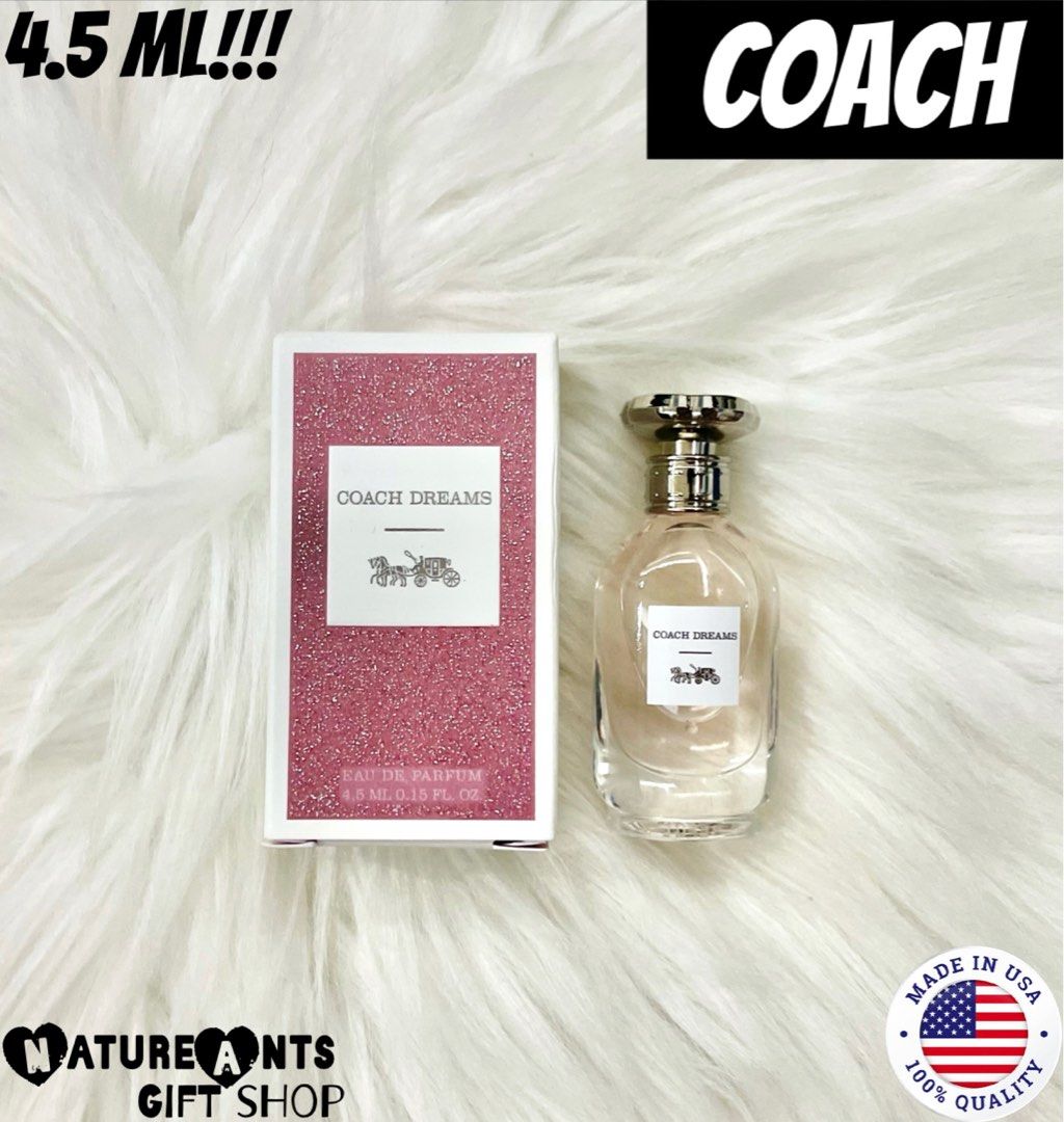[COACH] AUTHENTIC Mini-sized Eau de Parfum & Toilette Dab Dab Batch # 1 (4.5 mL) (Category: Fragrance & Deodorants) located in San Juan City. Submitted by natureantsshops (Listing ID 1345230453, Image 2). Description: ON-HAND Brand New Condition 100% Authentic and Excellent Quality SHIPPING THRU LALAMOVE OR GRAB! PAYMENT THRU GCASH Volume [mL]: 4.5 ml Note⚠️: Photos presented may slightly differ from the actual color of the item due to the camera