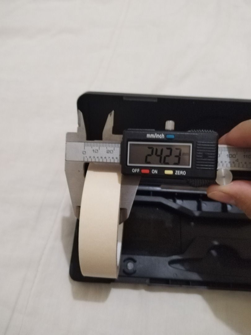 Digital Vernier Caliper (Category: Construction Tools & Equipment) located in San Rafael. Submitted by dione56 (Listing ID 1345253947, Image 3). Description: Digital Vernier Caliper Hardened stainless steel ABS plastic parts Has conversion factors in the back Units of measurement millimeters (mm) up to 150mm inches ('') 6'' From Japan With hardcase Battery operated and included .