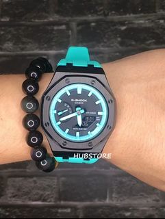 HUBSTORE CASIO G-Shock GSHOCK卡西歐八角行針 皇家橡樹 農家橡樹 Casioak GA2100 GA2100FT GA-2100 GA-2100FT GA-2100FT-8 GA-2100FT-8A 黑藍色 200米防水 有現貨64231874112899110