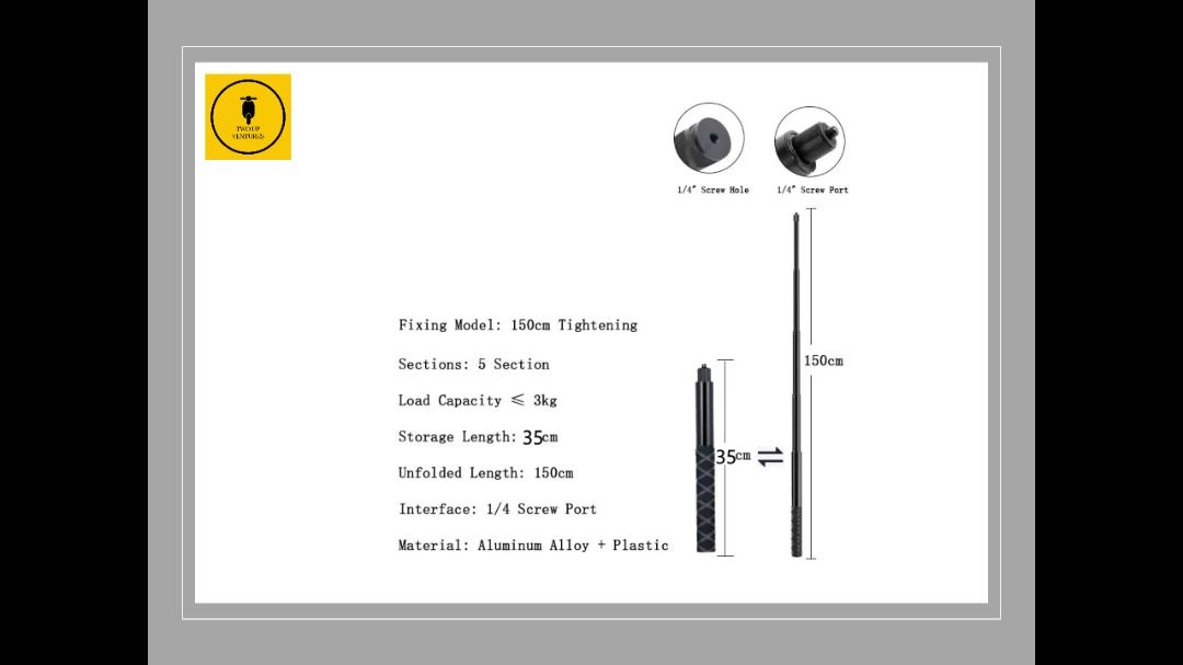 Invisible Selfie Stick - 1.5m + Tripod Stand62865819669635111