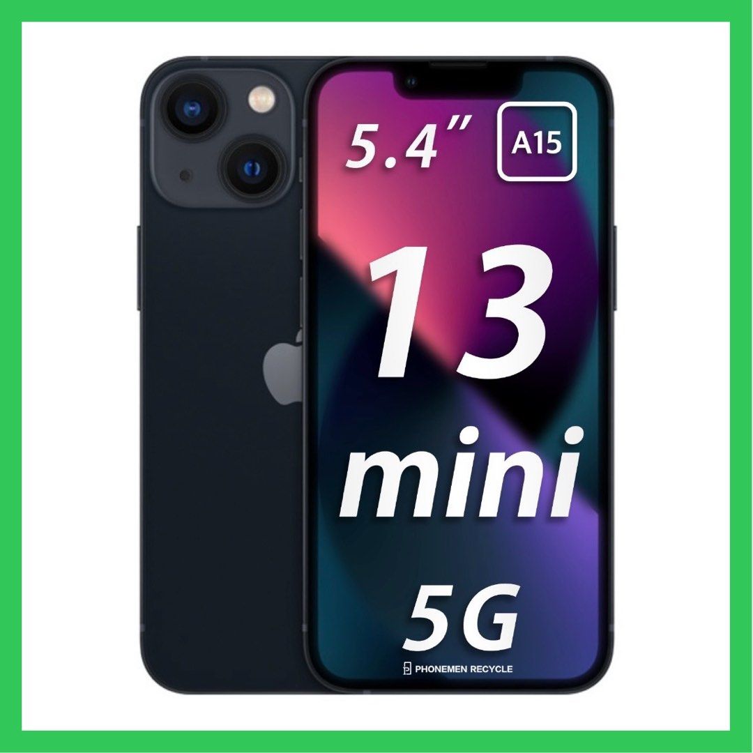 iPhone 13 mini 128GB/256GB/512GB （分類：iPhone 13 系列）位於 Hong Kong。 由 phonemenrecycleltd 提交（商品編號 1182387343，圖片 1）。簡介： 🟢 𝗪 𝗵 𝗮 𝘁 𝘀 𝗔 𝗽 𝗽 𝟲 𝟮 𝟬 𝟮 𝟬 𝟲 𝟭 𝟱 如需要留機 請留低聯絡電話號碼，取機地點 ： 中環店 順豐速遞/京東上門免運費，我們公司會盡快安排寄出！ If you need to hold the item,please leave your contact phone number,Pick-up location: Central store Free delivery by SF Express/JD Logistics,our company will arrange Delivery as soon as possible 𝗔𝗽𝗽𝗹𝗲® 𝗶𝗣𝗵𝗼𝗻𝗲 𝟭𝟯 𝗠𝗶𝗻�