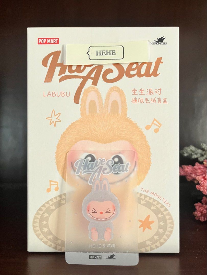Labubu have a seat V2 Hehe (Category: Designer & Blind Box Toys) located in Quezon City. Submitted by wchell (Listing ID 1345171248, Image 2). Description: Labubu Have a seat V2 -unsealed foil -not used and kept in the box 📍Location: Quezon City .