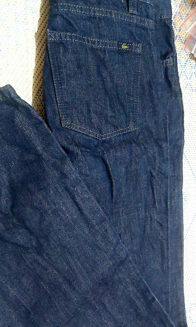 Lacoste Jeans for Women (Category: Jeans) located in Quezon City. Submitted by SecretFlutePlayer (Listing ID 1345184433, Image 2). Description: Pants from USA, brought by my mother fot my aunt last March 2020 but was not used since it was pandemic and switch to WFH. Label Meausrement: US Size Medium Waist 28 inches Length 39 inches Measurements taken by actual tape measure Measurement +/- 1 cm possible error J and T only Payment First Via Gcash S