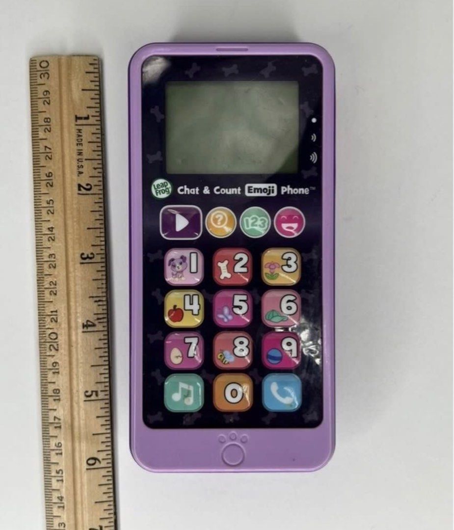 Leap frog infant mobile (Category: Infant Playtime) located in Pasay City. Submitted by taptooload (Listing ID 1345140403, Image 3). Description: This Leap Frog Chat and Count Emoji Phone in Purple is the perfect toy for pretend play and learning. With its colorful design and fun features, it’s sure to delight children of all ages. The phone includes a chat and count function, which helps kids practice their math skills and socialization. It’s al