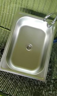 MURANG LABABO KITCHEN SINK WITH DRAINBOARD COMPLETE SET WITH FAUCET AND FITTINGS