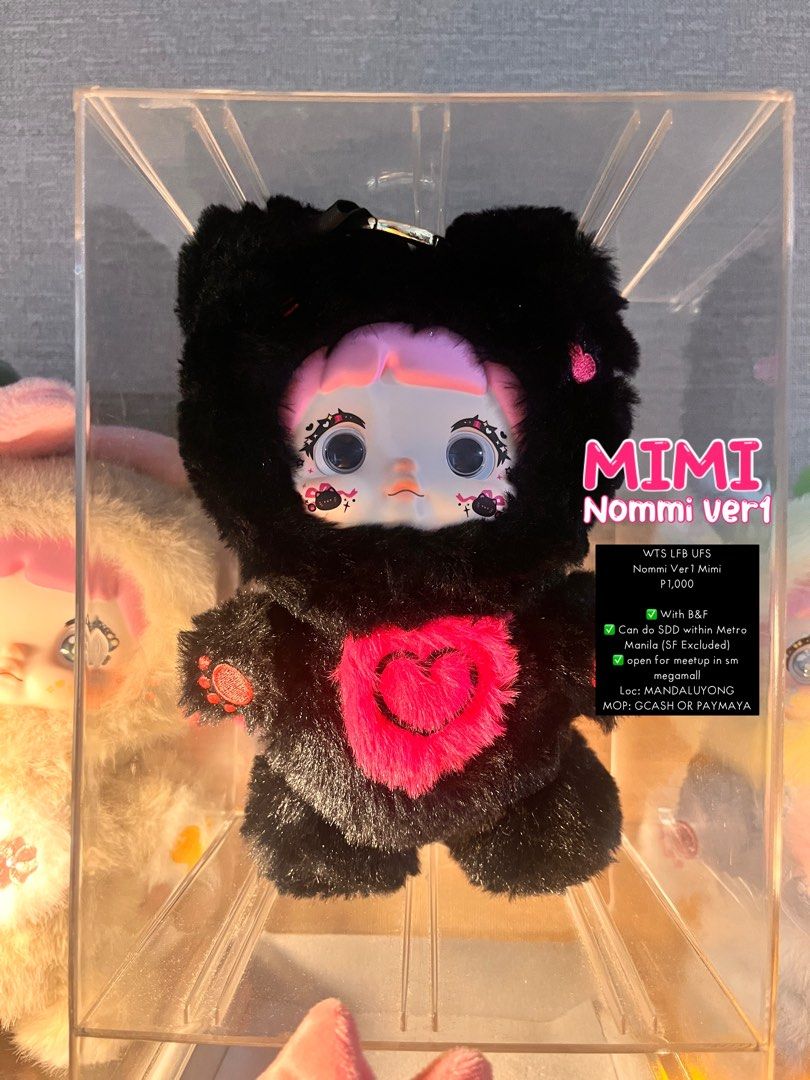 Nommi version 1 Mimi (Category: Designer & Blind Box Toys) located in Mandaluyong City. Submitted by allthingslovedbefore (Listing ID 1345192481, Image 1). Description: WTS LFB UFS Nommi Version 1 Mimi P1000 ✅ With B&F ✅ Can do SDD within Metro Manila (SF Excluded) ✅ open for meetup in sm megamall Loc: MANDALUYONG MOP: GCASH OR PAYMAYA.