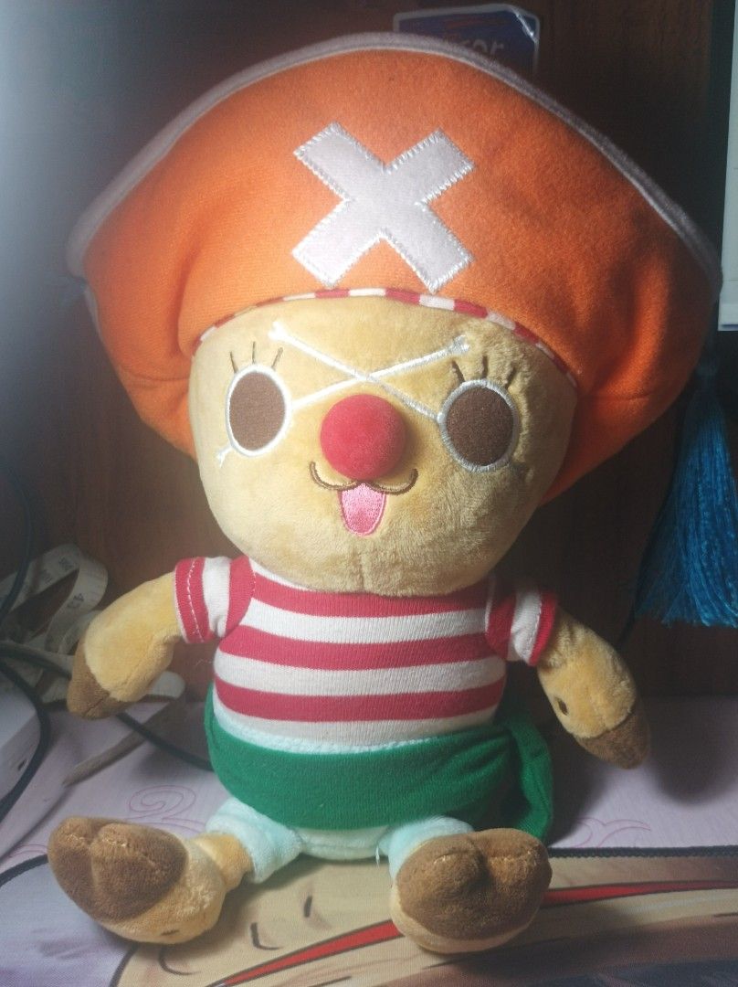 One piece plushie (buggy&law chopper) (Category: Plushies & Soft Toys) located in Manila. Submitted by shimizushopi (Listing ID 1345221614, Image 1). Description: 250 each issue: buggy's left hair is missing.