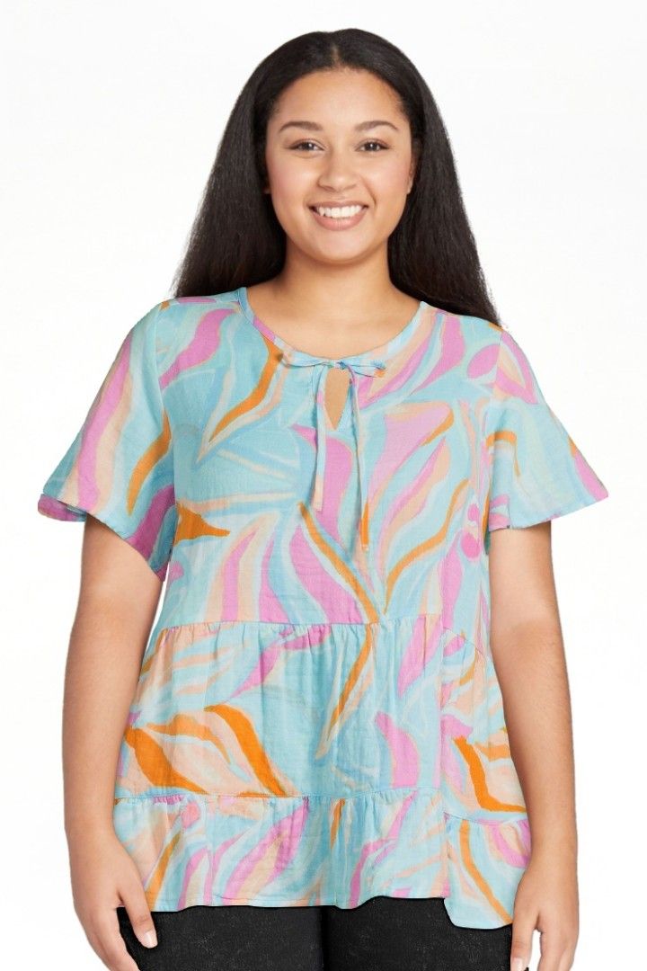 Plus size Terra & Sky Swing Tiered Top (Category: Blouses) located in Compostela. Submitted by usitems (Listing ID 1345266471, Image 3). Description: size ox - xl from USA balikbayan box new with tag.