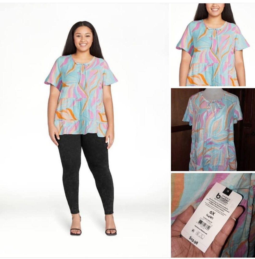 Plus size Terra & Sky Swing Tiered Top (Category: Blouses) located in Compostela. Submitted by usitems (Listing ID 1345266471, Image 1). Description: size ox - xl from USA balikbayan box new with tag.